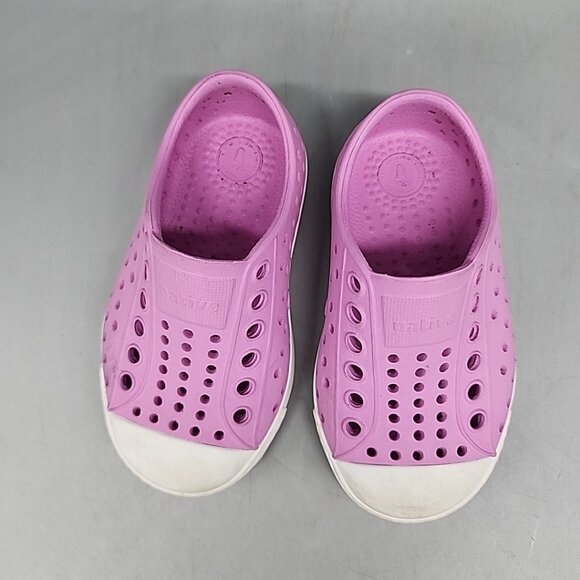 Toddler Naitive Water Shoes Pink Size 5 Slip On - Picture 3 of 5